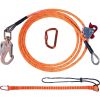 VEVOR Steel Core Flipline, Arborist Flipline, Flip Line For Tree Climbing With Alloy Steel Snap Hook, Aluminum Alloy Carabiner And Extra Tool Lanyard