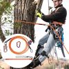VEVOR Steel Core Flipline, Arborist Flipline, Flip Line For Tree Climbing With Alloy Steel Snap Hook, Aluminum Alloy Carabiner And Extra Tool Lanyard