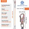 VEVOR Steel Core Flipline, Arborist Flipline, Flip Line For Tree Climbing With Alloy Steel Snap Hook, Aluminum Alloy Carabiner And Extra Tool Lanyard