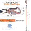 VEVOR Steel Core Flipline, Arborist Flipline, Flip Line For Tree Climbing With Alloy Steel Snap Hook, Aluminum Alloy Carabiner And Extra Tool Lanyard